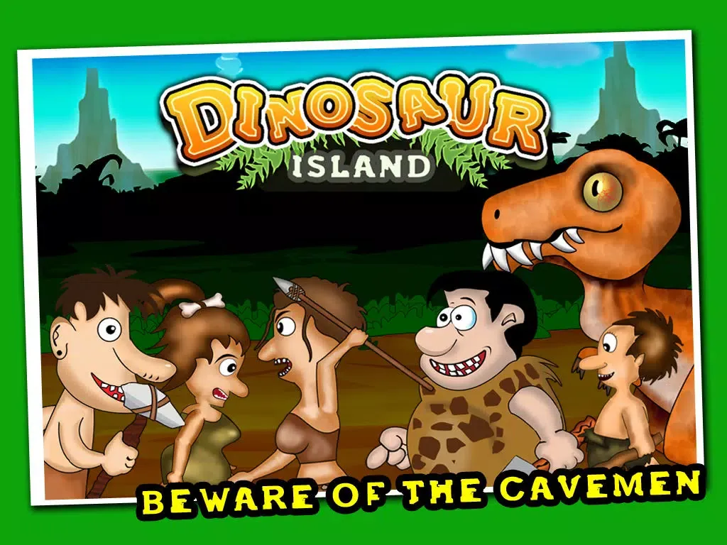Dinosaur Island - The cute beasts against hunting cavemen - Free Edition iPad  Screenshots