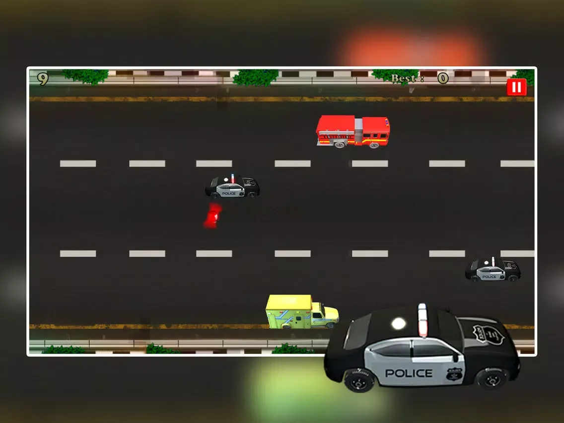 Capturas de tela do Emergency Vehicles 911 Call 2 - The ambulance, firefighter & police crazy race - Free Edition iPad 