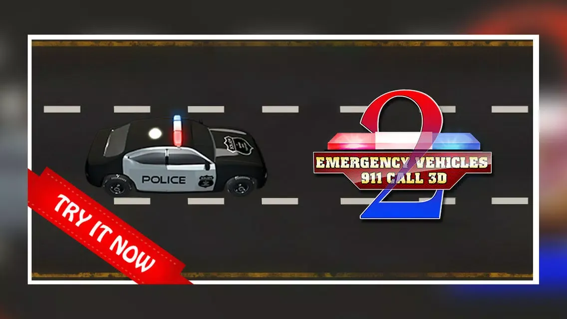 Capturas de tela do Emergency Vehicles 911 Call 2 - The ambulance, firefighter & police crazy race - Free Edition