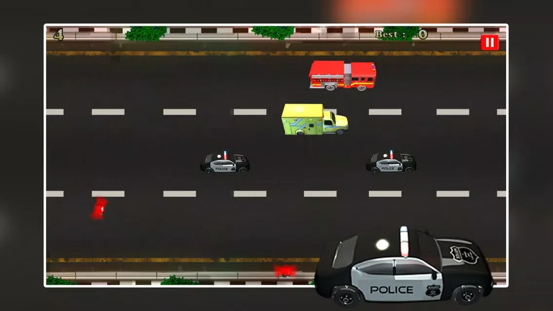 Capturas de tela do Emergency Vehicles 911 Call 2 - The ambulance, firefighter & police crazy race - Free Edition