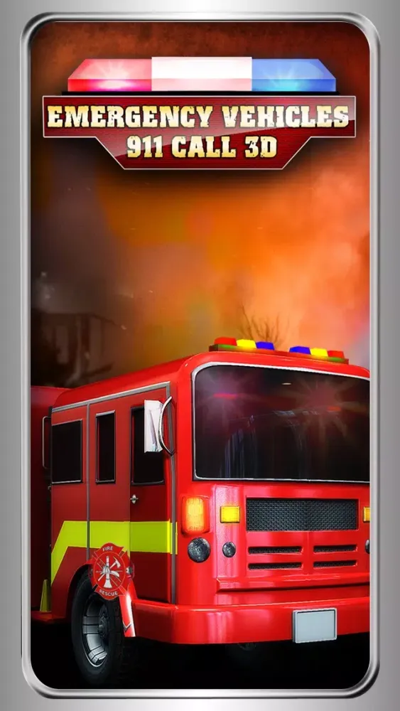 Emergency Vehicles 911 Call - The ambulance , firefighter & police crazy race - Free Edition Screenshots