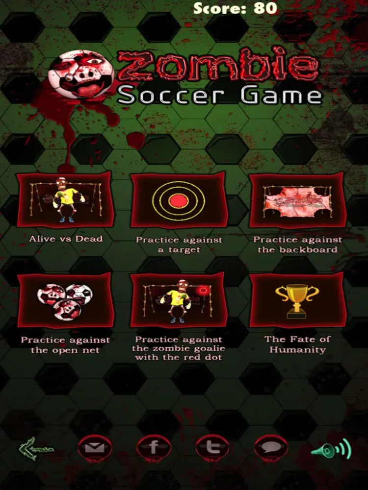 Zombie Soccer : the cool free flick football sports game for boys and girls - HD iPad  Screenshots