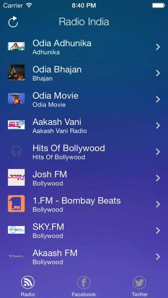 Captures d'écran de My Radio India