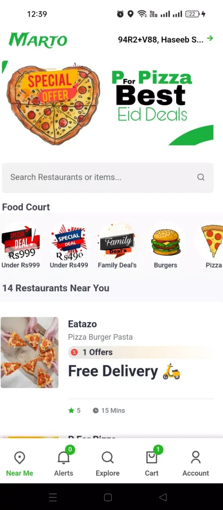 Captures d'écran de Marto | Food Delivery APP