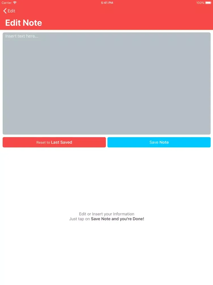 Ảnh chụp màn hình của PrefApp iPad 