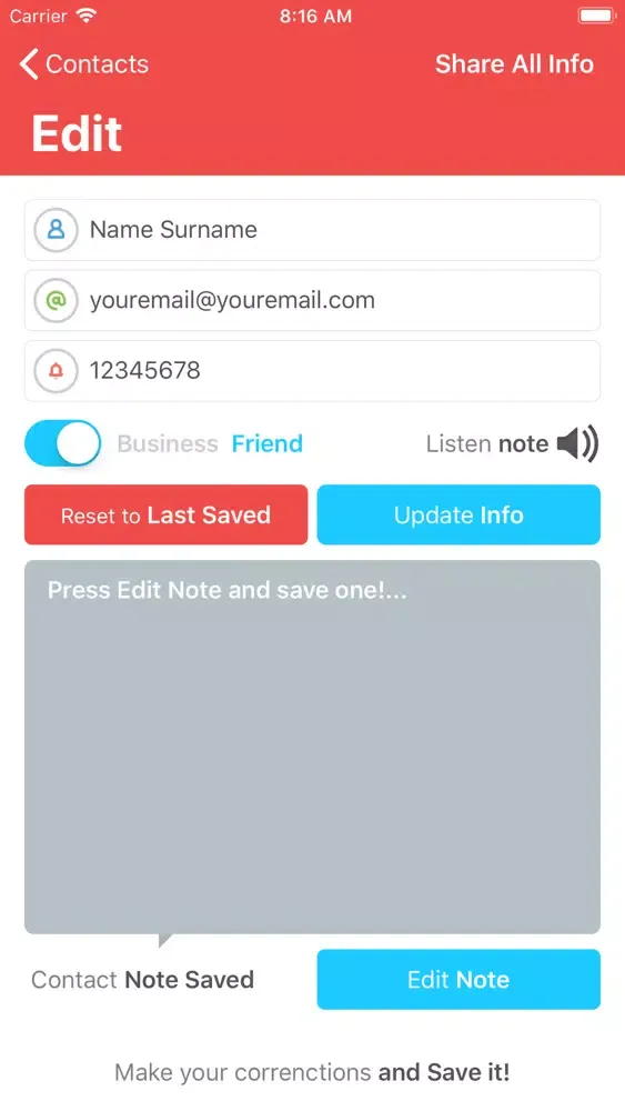 Ảnh chụp màn hình của PrefApp
