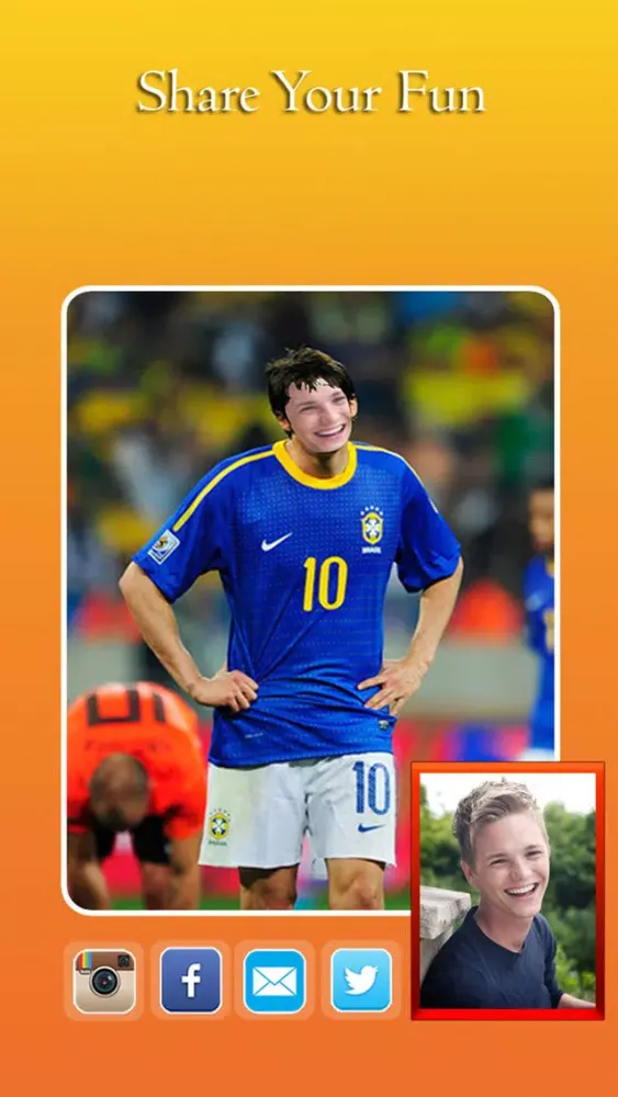 Tangkapan layar Faceswap HD For Copa America 2016 - Switch Face with Super Star Soccer Player Photo Frames Templates