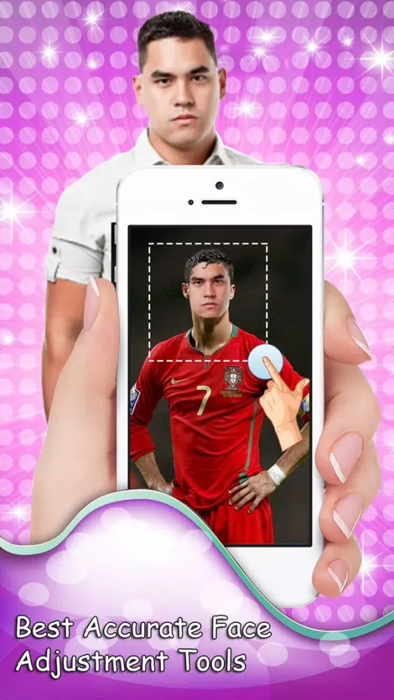 Tangkapan skrin Photo Face Changer HD For UEFA Euro 2016 - Adjust your Face with Soccer Hero players