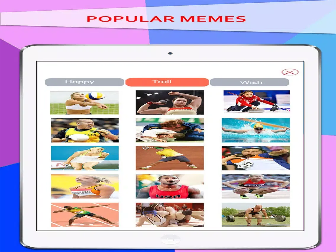 Captures d'écran de Funny Meme Summer 2016 Edition - Athlete Meme Background & Maker iPad 