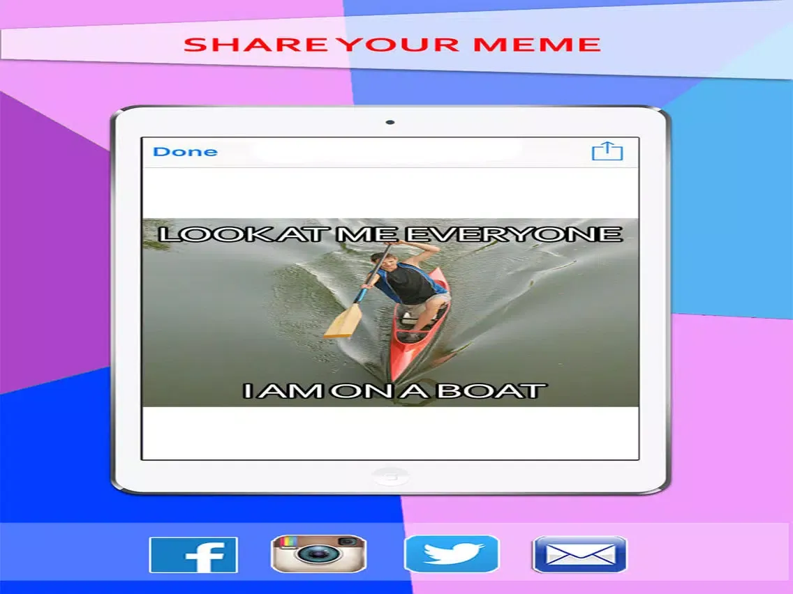Captures d'écran de Funny Meme Summer 2016 Edition - Athlete Meme Background & Maker iPad 