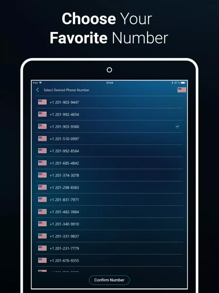 Zrzuty ekranu 2nd Phone Number - Calling App iPad 