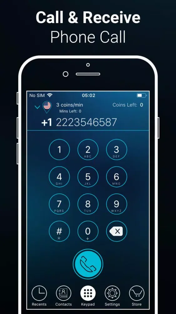 Zrzuty ekranu 2nd Phone Number - Calling App