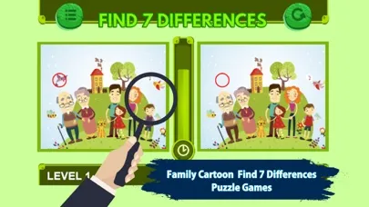 Family Cartoon Find 7 Difference Game 스크린샷