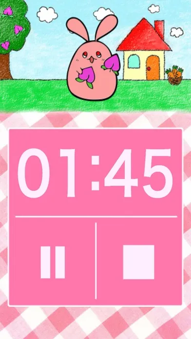 Captures d'écran de 桃うさタイマー　～無料のシンプルかわいいキッチンタイマー～