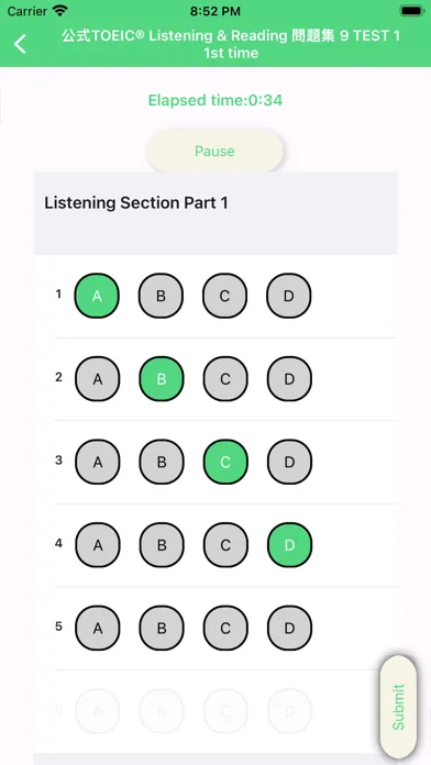 صور To-An TOEIC answer sheet