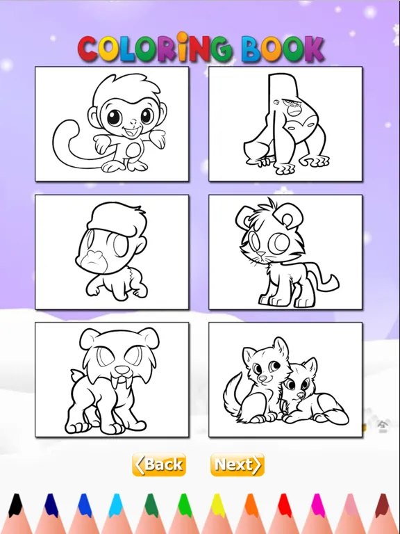Tangkapan skrin Coloring Book The World of Animal Free Games HD: Learn to color a dinosaur, wolf, fish and more iPad 