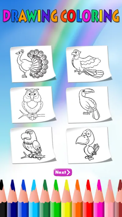 Bird Painting - Coloring Book and Drawing for Kids স্ক্রিনশট