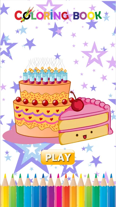 ภาพหน้าจอของ Cake Happy Birthday Coloring Book : Educational Learning Games For Kids & Toddler