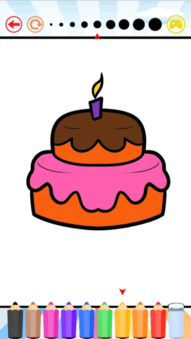 ภาพหน้าจอของ Cake Happy Birthday Coloring Book : Educational Learning Games For Kids & Toddler