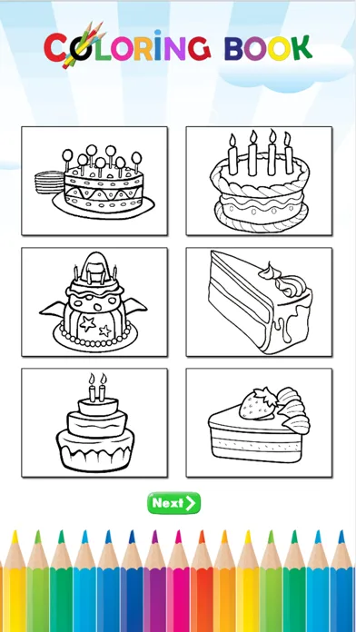 ภาพหน้าจอของ Cake Happy Birthday Coloring Book : Educational Learning Games For Kids & Toddler