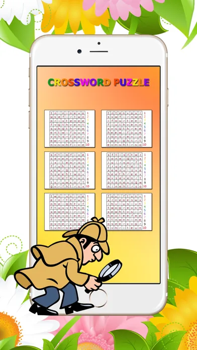 Tangkapan layar Crossword Puzzle Numbers: Games Word Search 1-10 in the space by paint