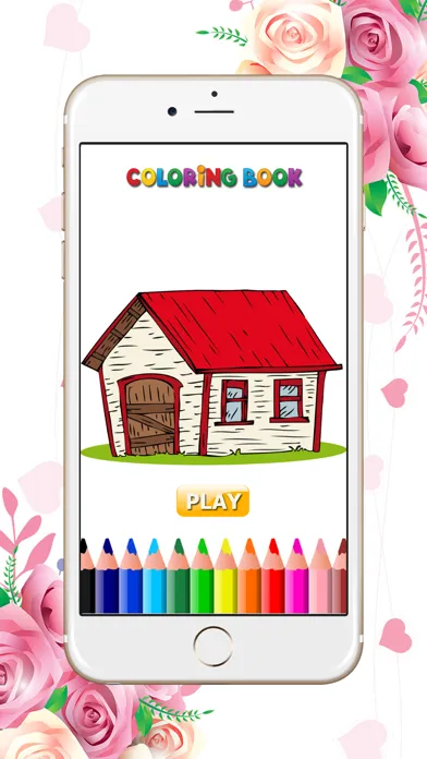 Zrzuty ekranu Coloring Book House: Learn to draw & paint for Kid