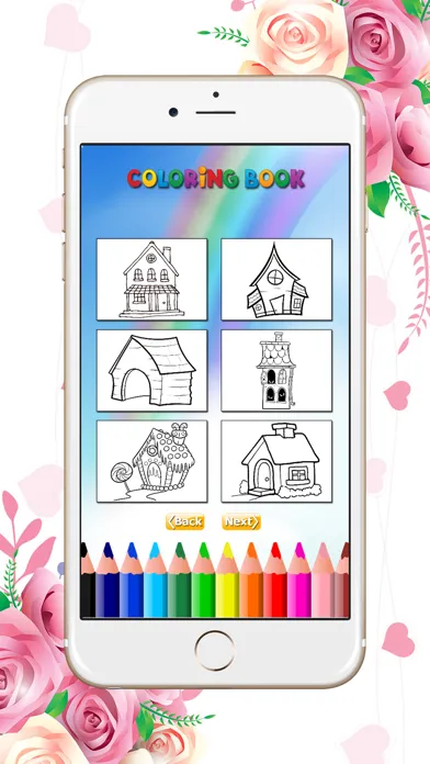 Zrzuty ekranu Coloring Book House: Learn to draw & paint for Kid