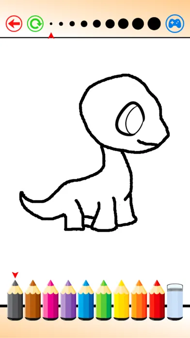 Tangkapan skrin Coloring Book and Drawing Dinosaur on Sketch Line