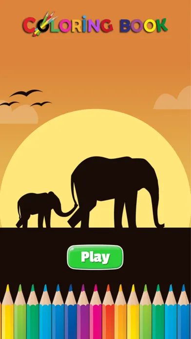 Zrzuty ekranu elephant coloring book for kids : learn to paint elephants and mammoth