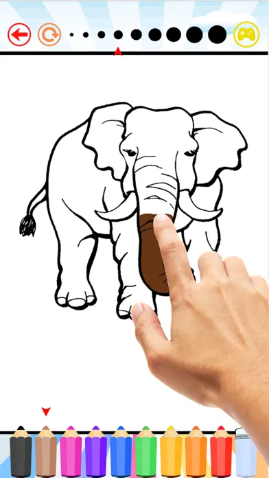 Zrzuty ekranu elephant coloring book for kids : learn to paint elephants and mammoth