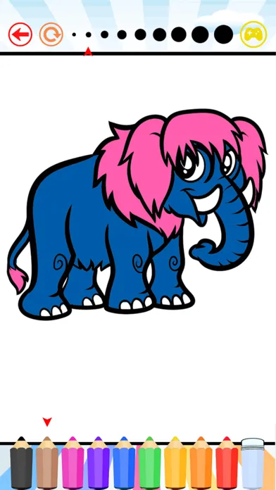 Zrzuty ekranu elephant coloring book for kids : learn to paint elephants and mammoth