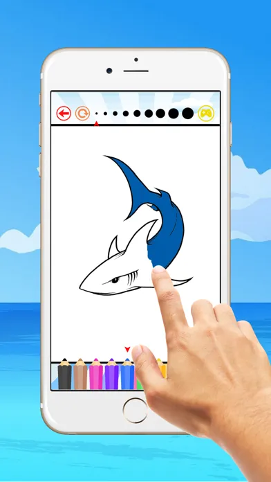 Zrzuty ekranu Fish Coloring Book for Children : Learn to color a dolphin, shark, whale, squid and more