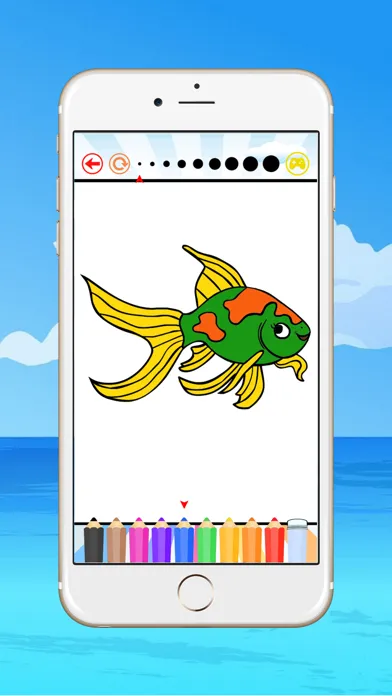 Zrzuty ekranu Fish Coloring Book for Children : Learn to color a dolphin, shark, whale, squid and more