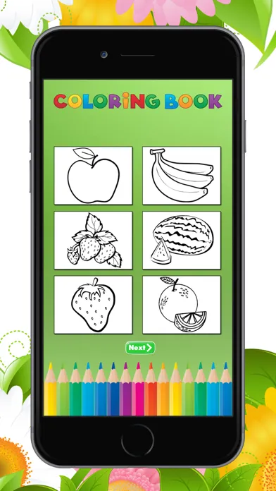 The Fruit Coloring Book for Children: Learn to Color an apple, banana, orange and more Ekran Görüntüleri