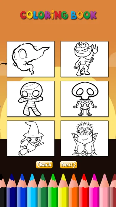 Capturas de pantalla de The Ghost Coloring Book Free Games HD: Learn to draw and color a devil, witch, skull and more