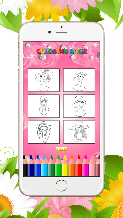 Capturas de tela do Coloring Book The Hat: Learn to color and draw fashion hats, Free games for children