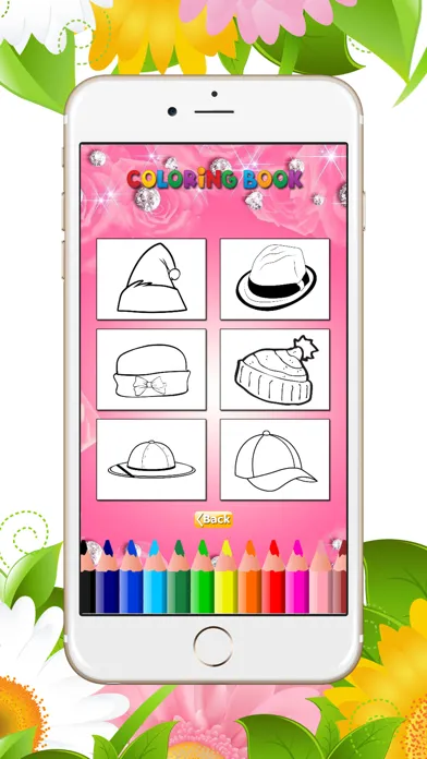 Capturas de tela do Coloring Book The Hat: Learn to color and draw fashion hats, Free games for children