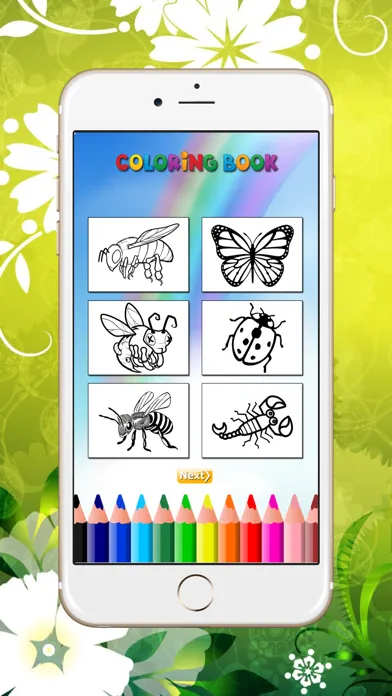 Скриншоты Coloring Book Insect and Arachnid: Learn to paint and color a bee, spider and more