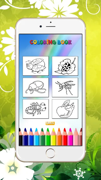 Скриншоты Coloring Book Insect and Arachnid: Learn to paint and color a bee, spider and more