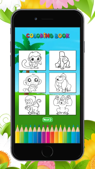 Скриншоты Monkey Coloring Book: Learn to olor and draw a monkey, gorilla and more