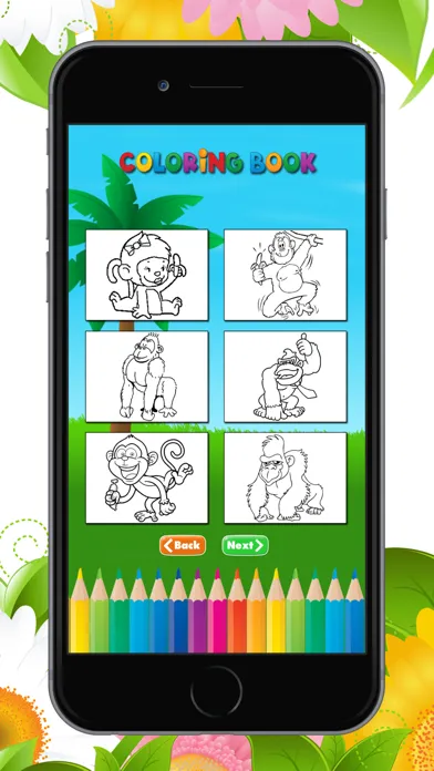 Скриншоты Monkey Coloring Book: Learn to olor and draw a monkey, gorilla and more