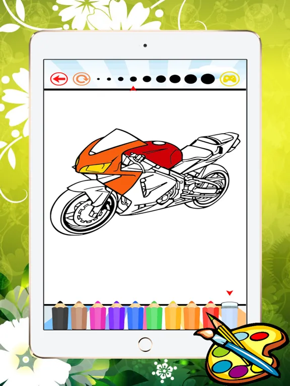 Capturas de pantalla de Motorcycle Coloring Book For Kids - Games Drawing and Painting For learning iPad 