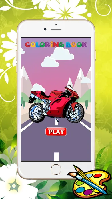 Capturas de pantalla de Motorcycle Coloring Book For Kids - Games Drawing and Painting For learning