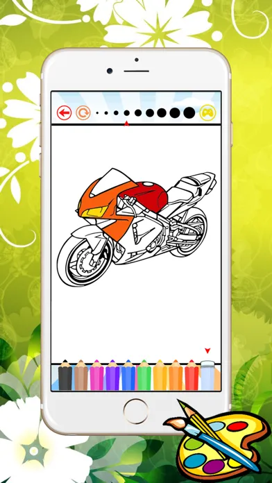 Capturas de pantalla de Motorcycle Coloring Book For Kids - Games Drawing and Painting For learning