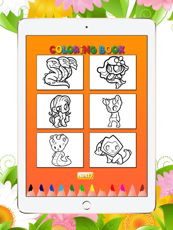 Mythical Creatures Coloring Book for Kids iPad  スクリーンショット