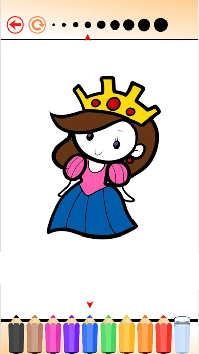 Capturas de pantalla de The Princess Coloring Book: Learn to paint and color, Free games HD for children