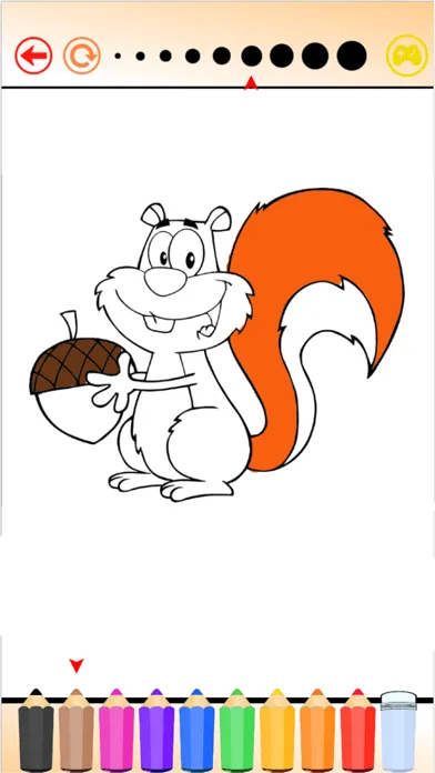 Tangkapan layar Cute Squirrel & Rabbit - Game coloring book for me