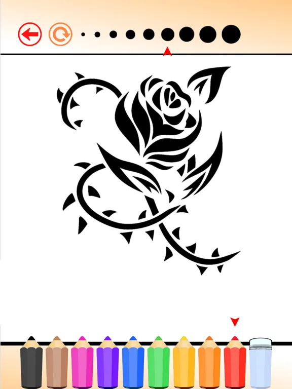 Coloring Book Tattoo Design: Painting Picture Tribal Tattoos Free Edition iPad 应用截图
