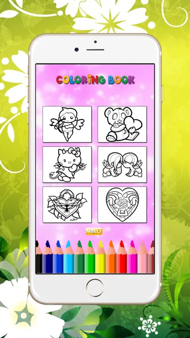 The Valentines Coloring Book: Learn to color and draw Valentine's Day card, Free games for children স্ক্রিনশট