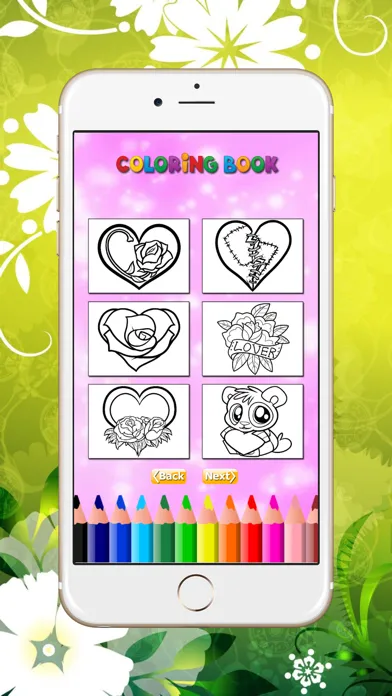 The Valentines Coloring Book: Learn to color and draw Valentine's Day card, Free games for children স্ক্রিনশট